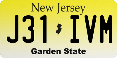 NJ license plate J31IVM