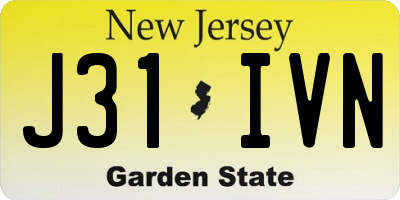 NJ license plate J31IVN