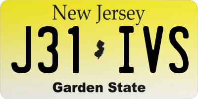 NJ license plate J31IVS
