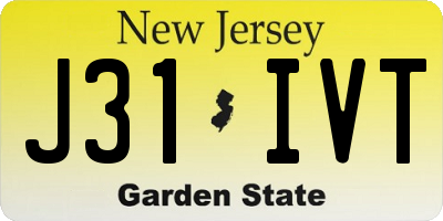 NJ license plate J31IVT