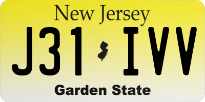NJ license plate J31IVV