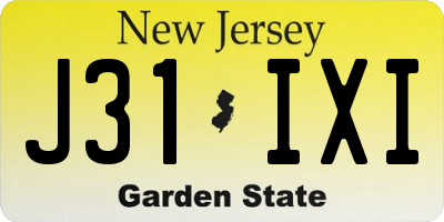 NJ license plate J31IXI