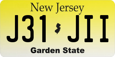 NJ license plate J31JII