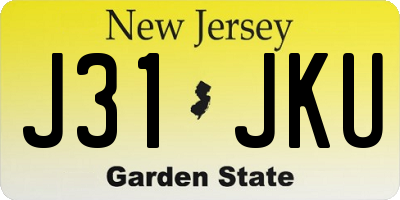 NJ license plate J31JKU