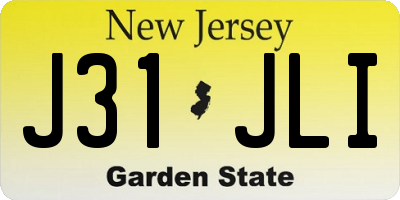 NJ license plate J31JLI