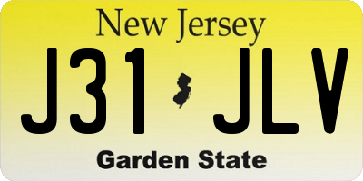 NJ license plate J31JLV