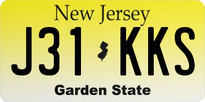 NJ license plate J31KKS