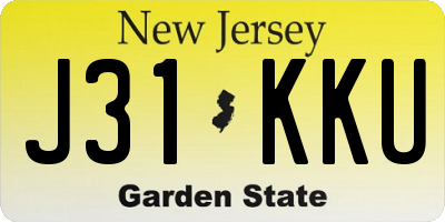 NJ license plate J31KKU