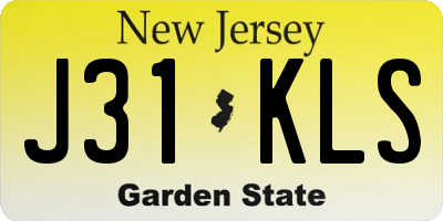 NJ license plate J31KLS