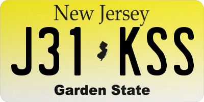 NJ license plate J31KSS