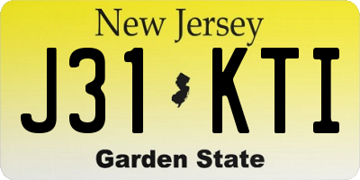 NJ license plate J31KTI
