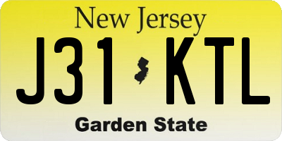 NJ license plate J31KTL