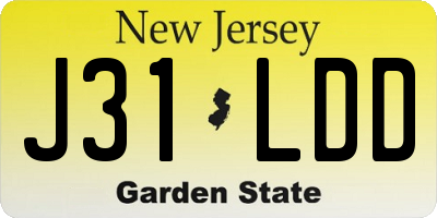 NJ license plate J31LDD