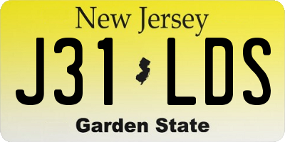 NJ license plate J31LDS