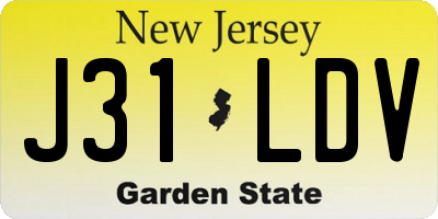 NJ license plate J31LDV