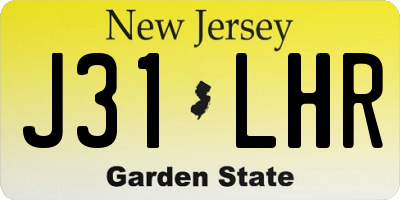 NJ license plate J31LHR