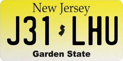 NJ license plate J31LHU