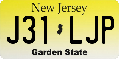 NJ license plate J31LJP