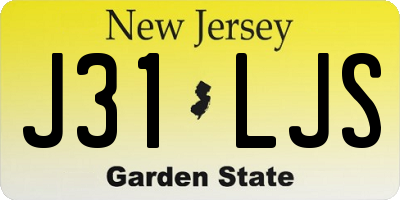NJ license plate J31LJS