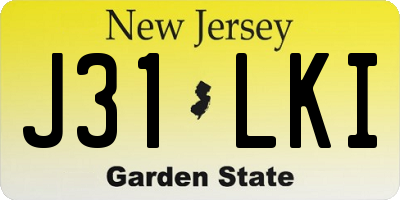 NJ license plate J31LKI
