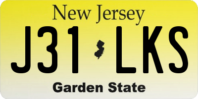 NJ license plate J31LKS