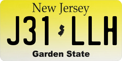 NJ license plate J31LLH
