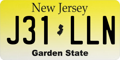NJ license plate J31LLN