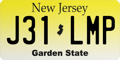 NJ license plate J31LMP