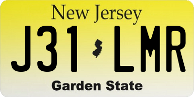 NJ license plate J31LMR