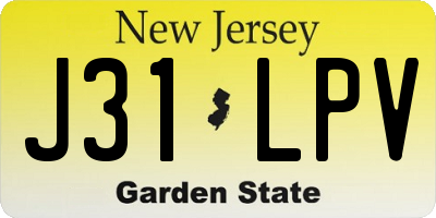 NJ license plate J31LPV