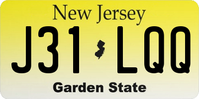 NJ license plate J31LQQ