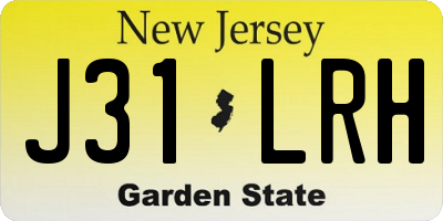 NJ license plate J31LRH