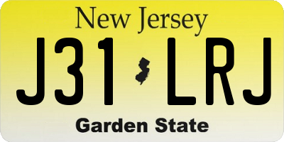NJ license plate J31LRJ