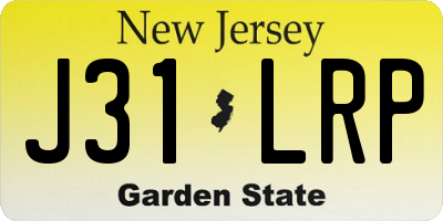 NJ license plate J31LRP