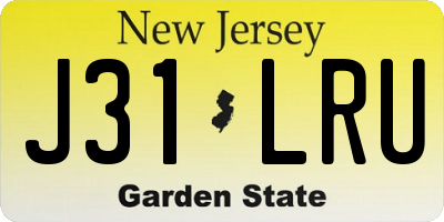 NJ license plate J31LRU