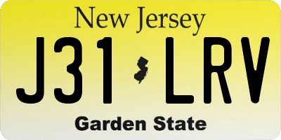 NJ license plate J31LRV