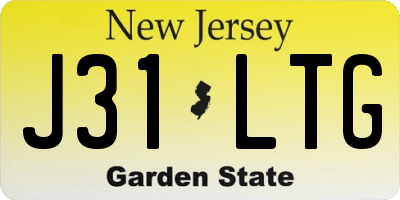 NJ license plate J31LTG