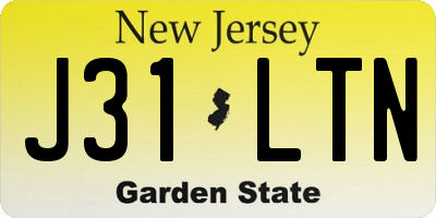 NJ license plate J31LTN