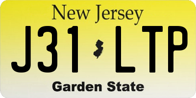 NJ license plate J31LTP