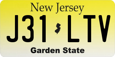 NJ license plate J31LTV