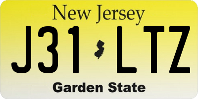 NJ license plate J31LTZ