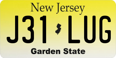 NJ license plate J31LUG