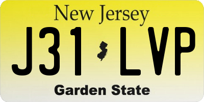NJ license plate J31LVP