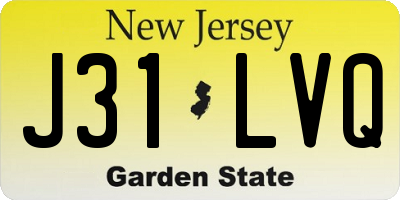 NJ license plate J31LVQ