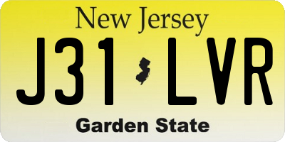 NJ license plate J31LVR