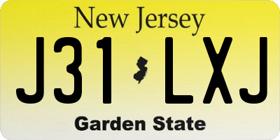 NJ license plate J31LXJ