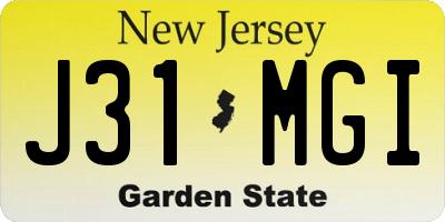 NJ license plate J31MGI