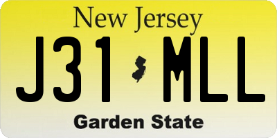 NJ license plate J31MLL