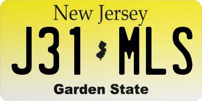 NJ license plate J31MLS