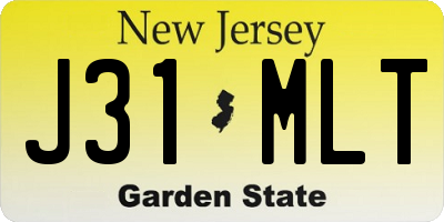 NJ license plate J31MLT